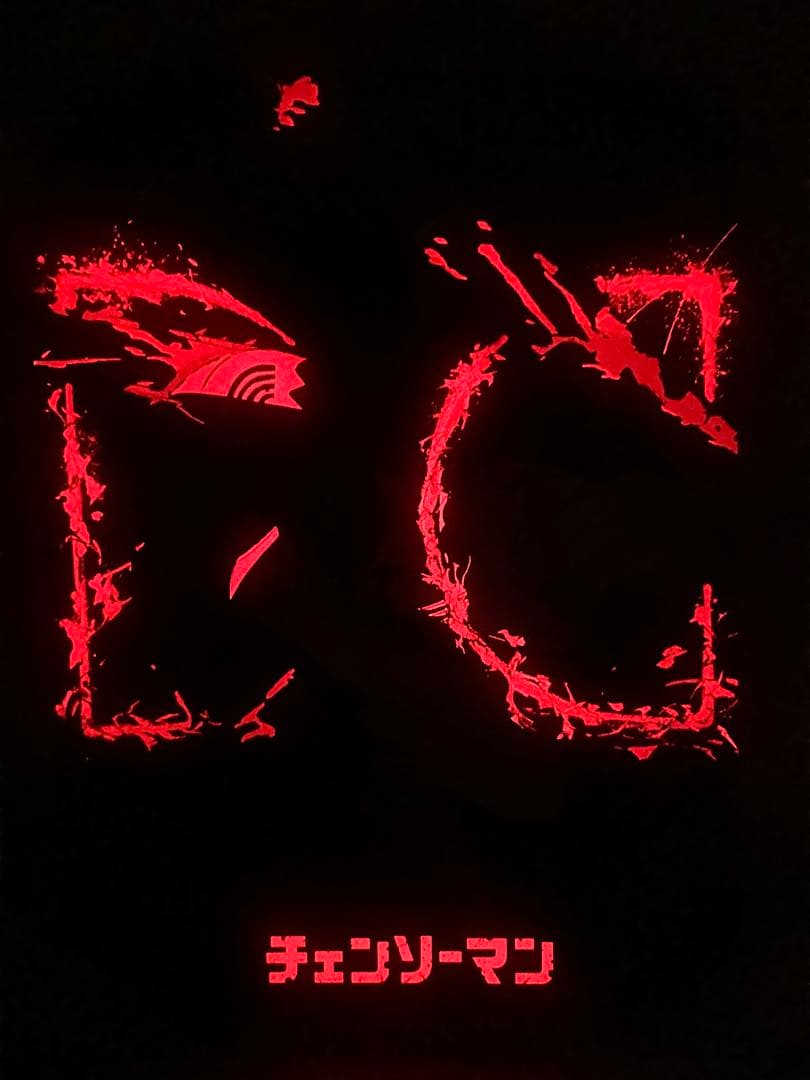 台湾限定　劇場版 チェンソーマン レゼ編 A3蓄光 ポスター　赤夜光　希少