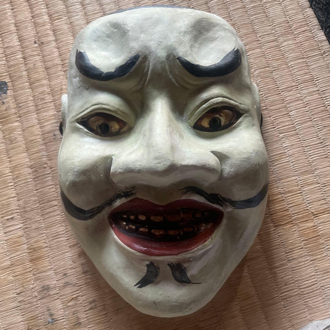 天神　能面　陶器製