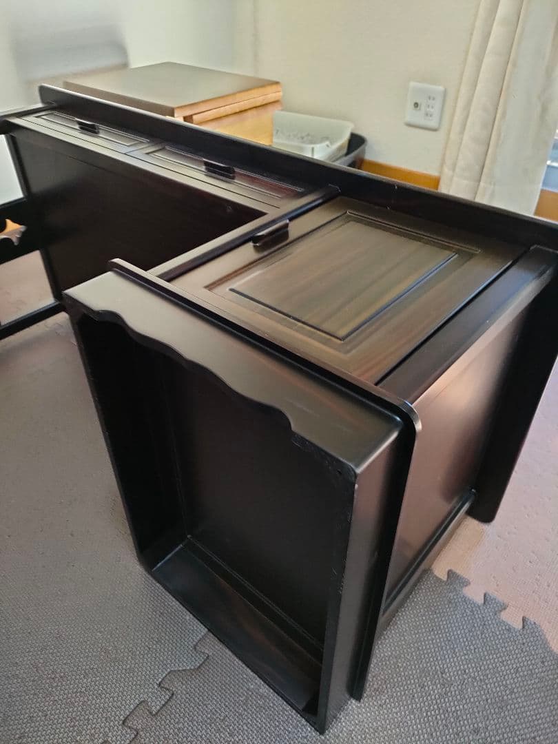 最高峰　紫檀　木製文机 ダークブラウン アンティーク