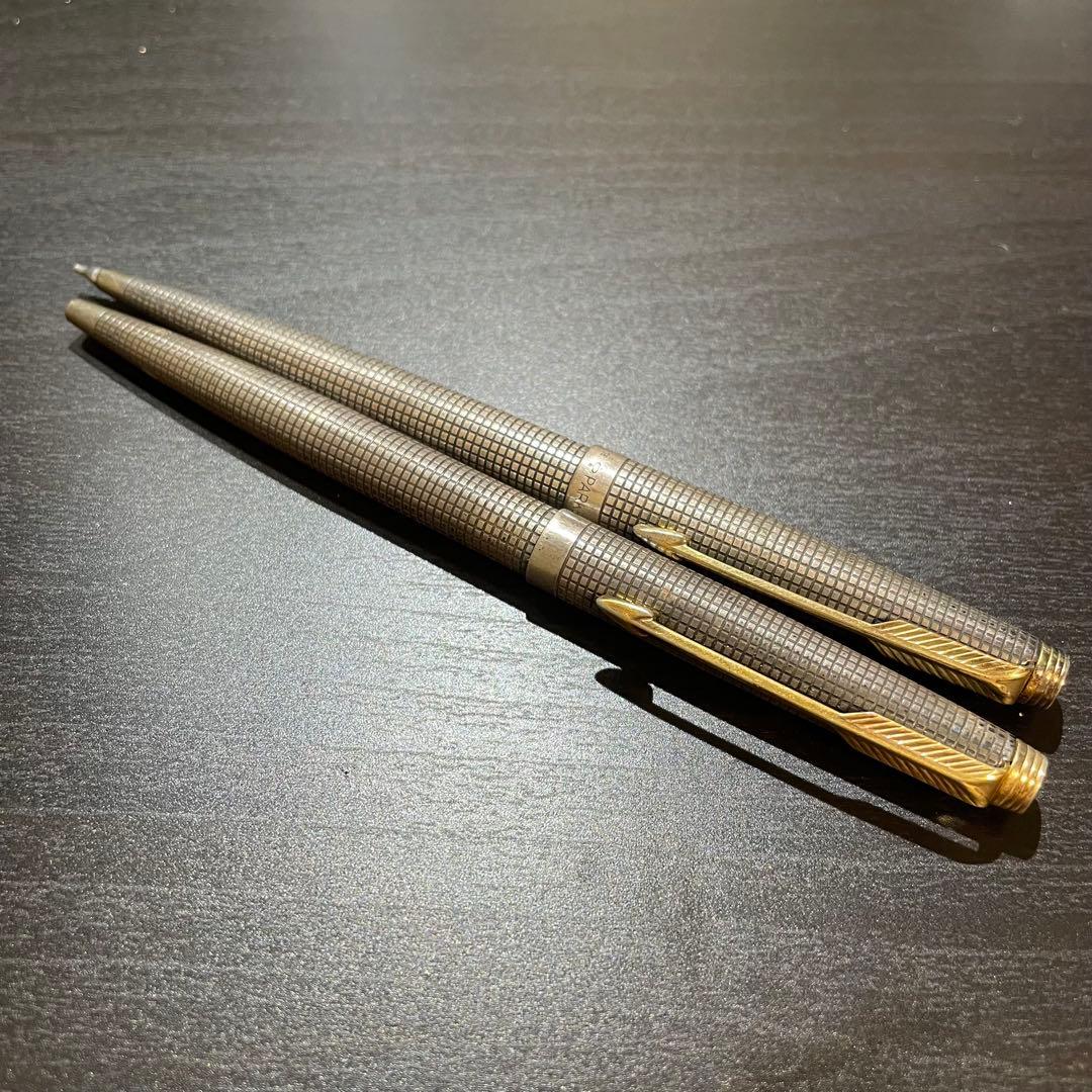 パーカー PARKER スターリングシルバー ボールペンシャーペンセットケース付