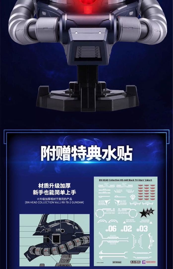 バンダイHEAD MS-06R Black Tri-Stars三連星専用ザクII