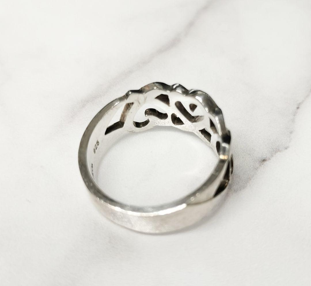 【美品】ティファニー トリプル ラビングハート リング 12号 シルバー 925