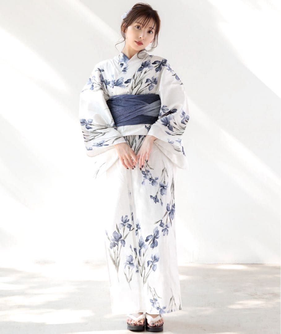 Dita 浴衣 京の水墨画水仙 レディース浴衣 着物