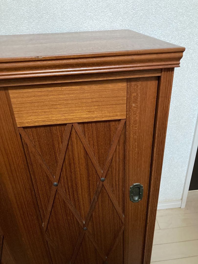 最終値下　木製シューズラック ダイヤモンドパターン 天然木