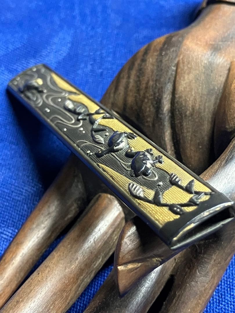 日本刀　装飾　小柄　金銀象嵌　時代物　骨董品
