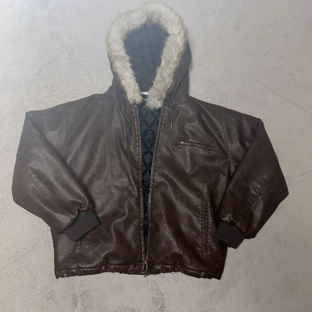 ペパロニ　ドローコードダブルジップ２WAYフードブルゾン