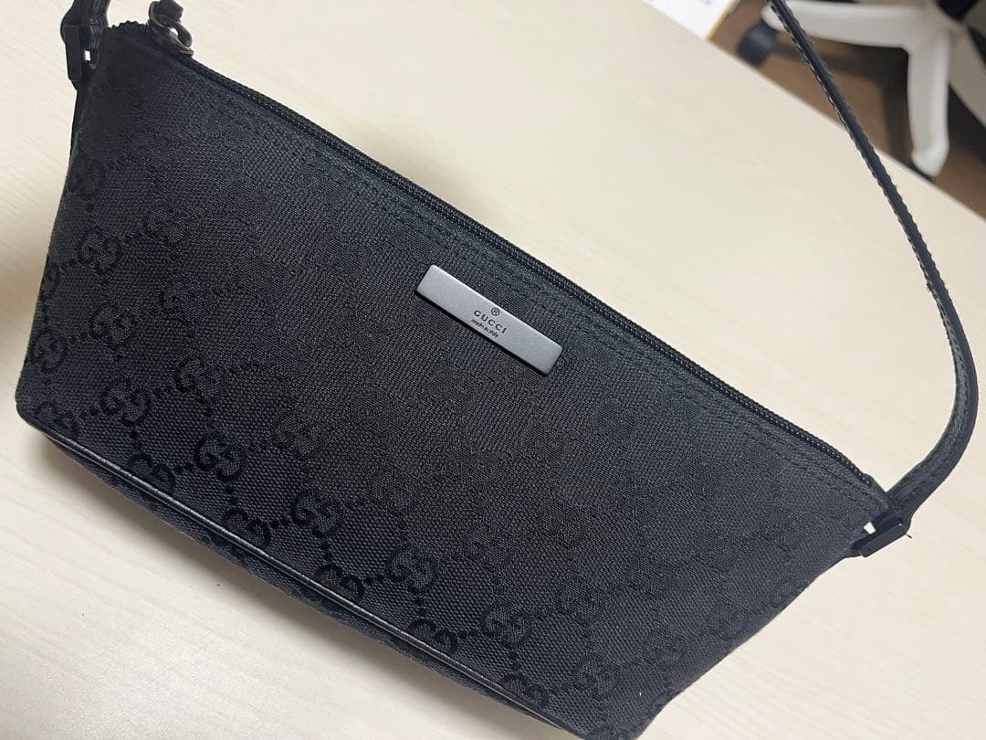 Gucci ブラック キャンバス ハンドバッグ