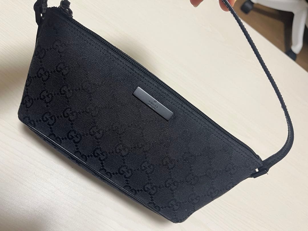 Gucci ブラック キャンバス ハンドバッグ