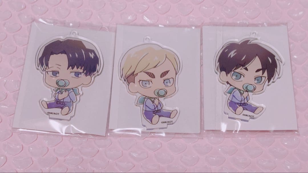 進撃の巨人 リヴァイ エレン エルヴィン 赤ちゃん アクリル キーホルダー