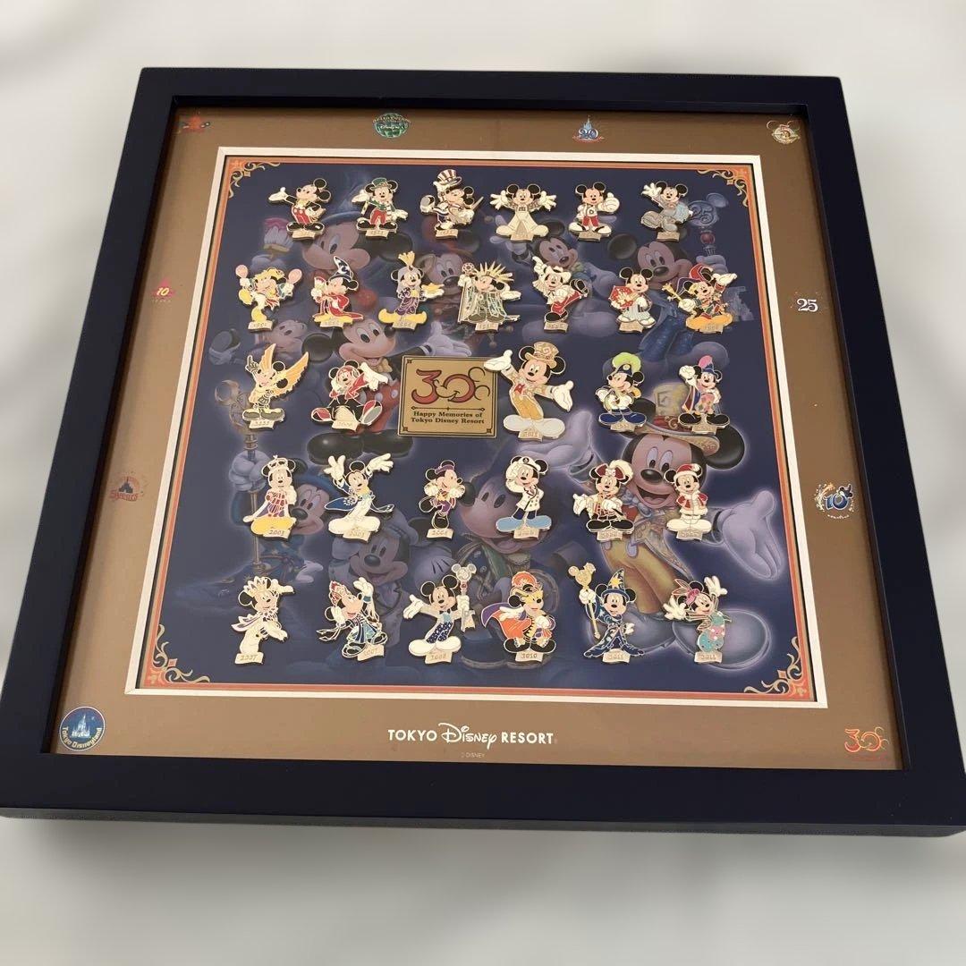 東京ディズニーリゾート 30周年 ピンバッジコレクション 額装