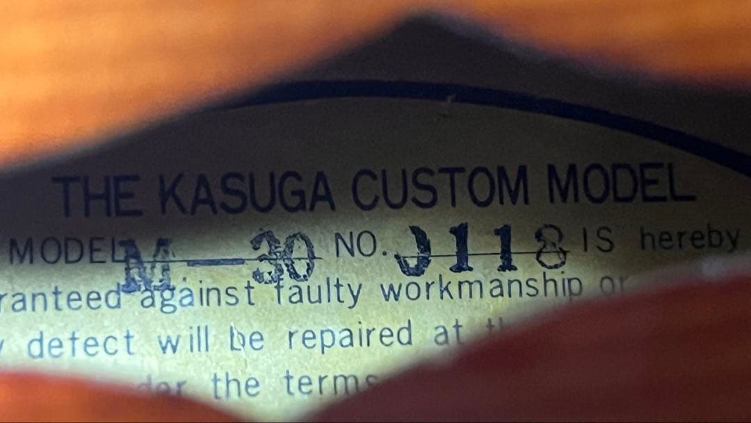 春日フラットマンドリン M-30 クリップピックアップ、ハードケース付き！