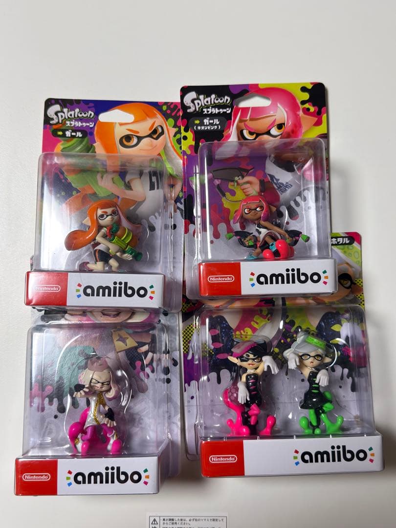 スプラトゥーン アミーボ ヒメ ガール ネオンピンク アオリ/ホタル 4点セット