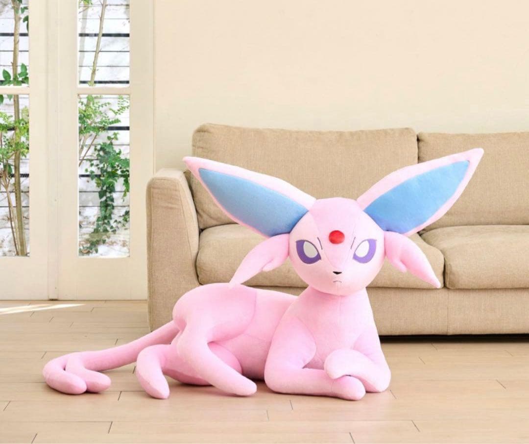 ポケモンセンター　ぬいぐるみ等身大エーフィ　寝そべり