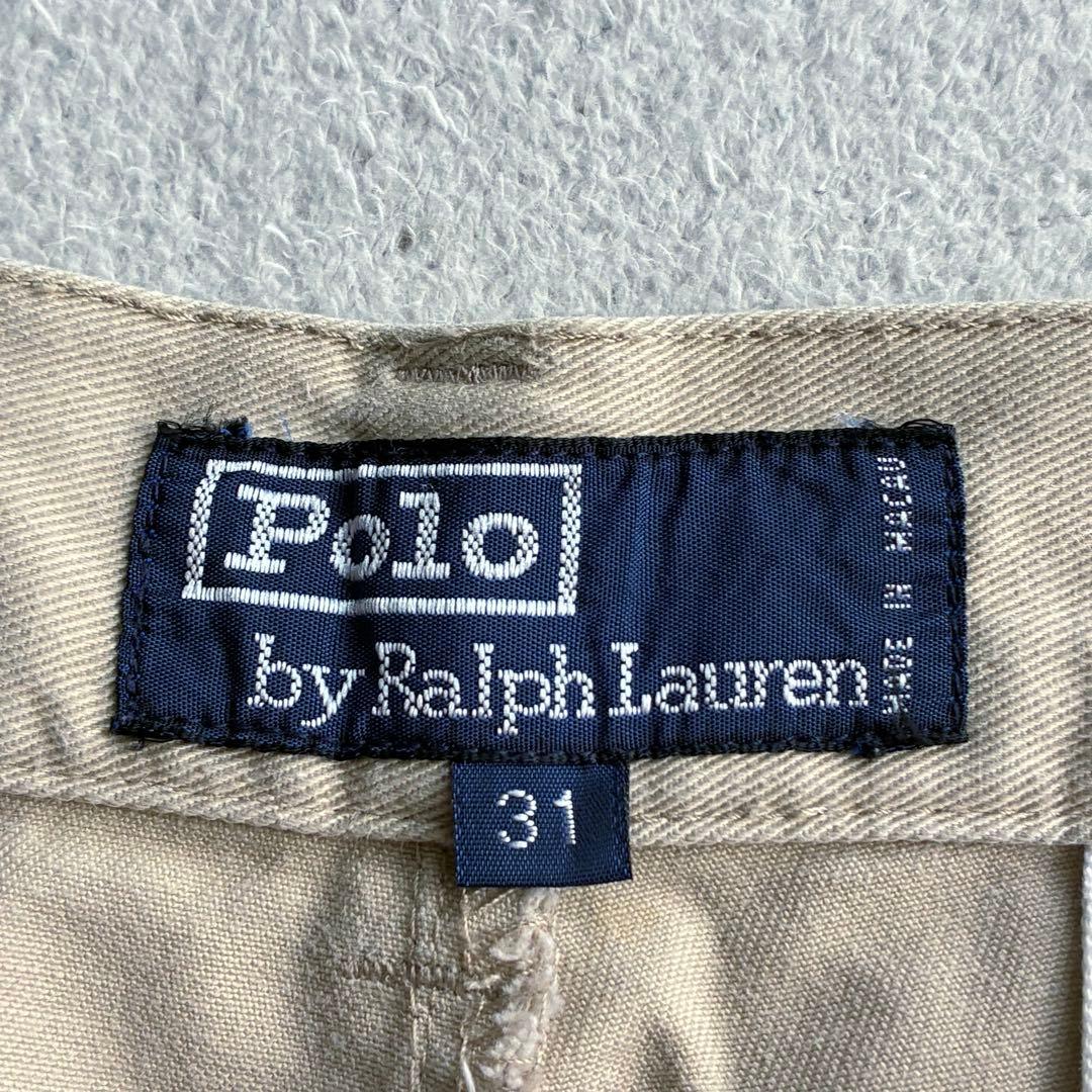 90s ポロバイラルフローレン 初期タグ ツータックチノパン ベージュ W31