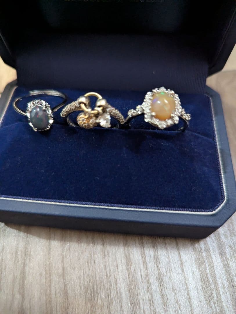 k18 ハートリング オパールリング 3点セット