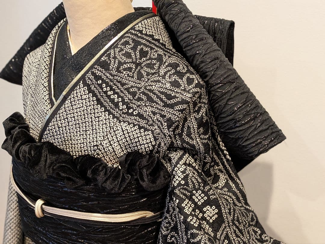 のん様 総絞り 振袖フルセット 身丈162裄67.5 黒 成人式 逸品