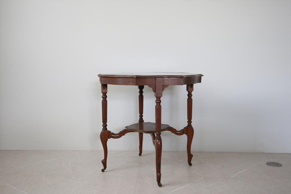 英国アンティーク木製ウィンドウテーブル/オケージョナル/サイド机(89-260)