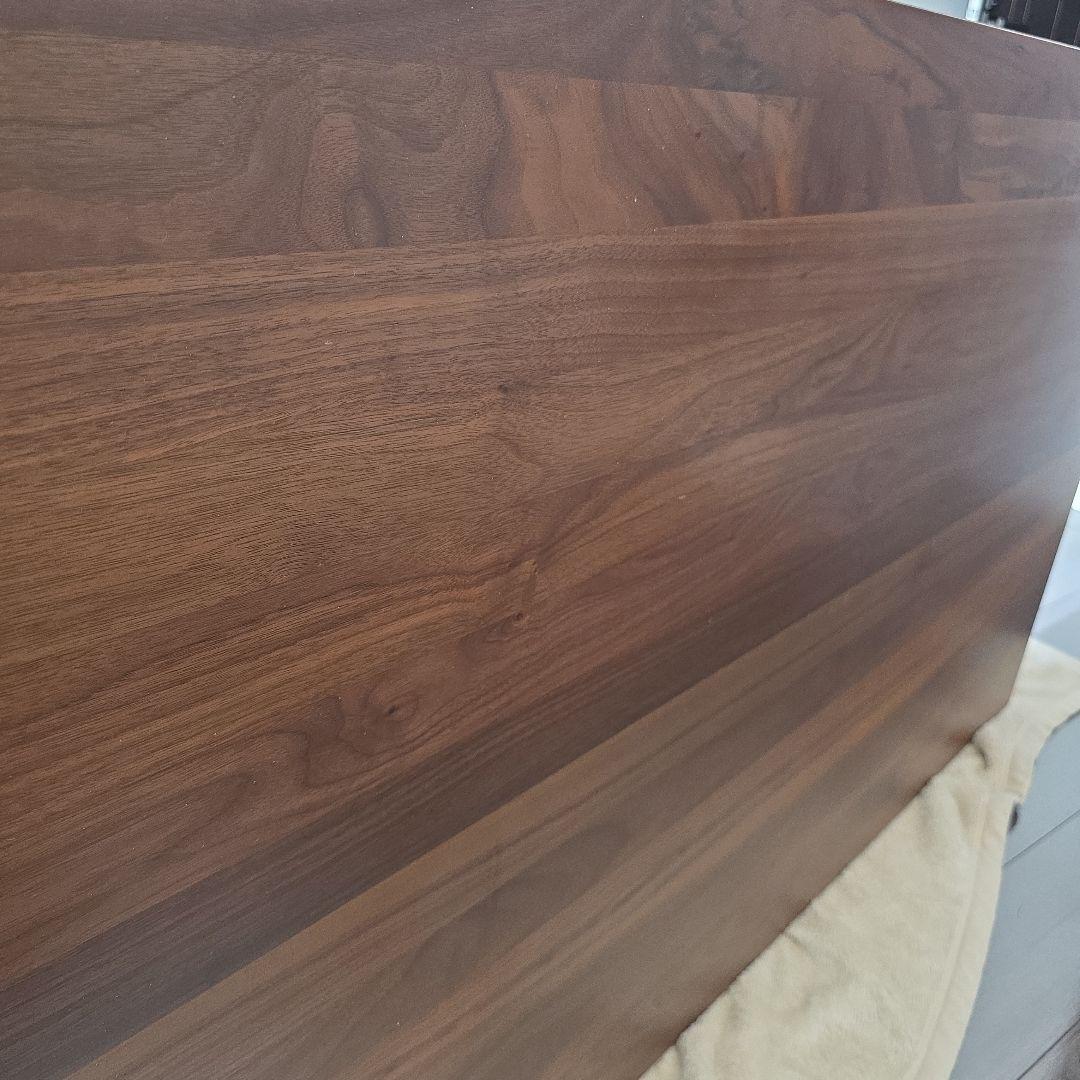 無印良品　木製テーブル (引出付) /ウォールナット材