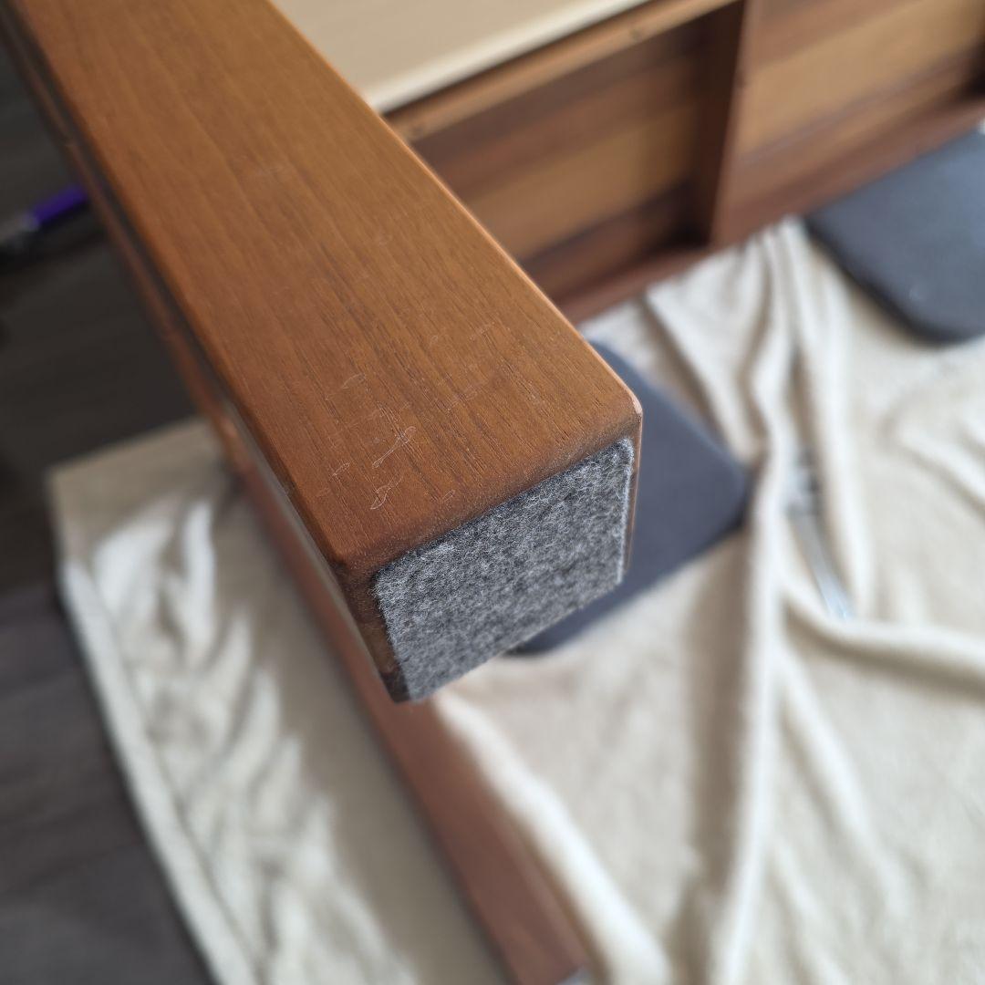 無印良品　木製テーブル (引出付) /ウォールナット材