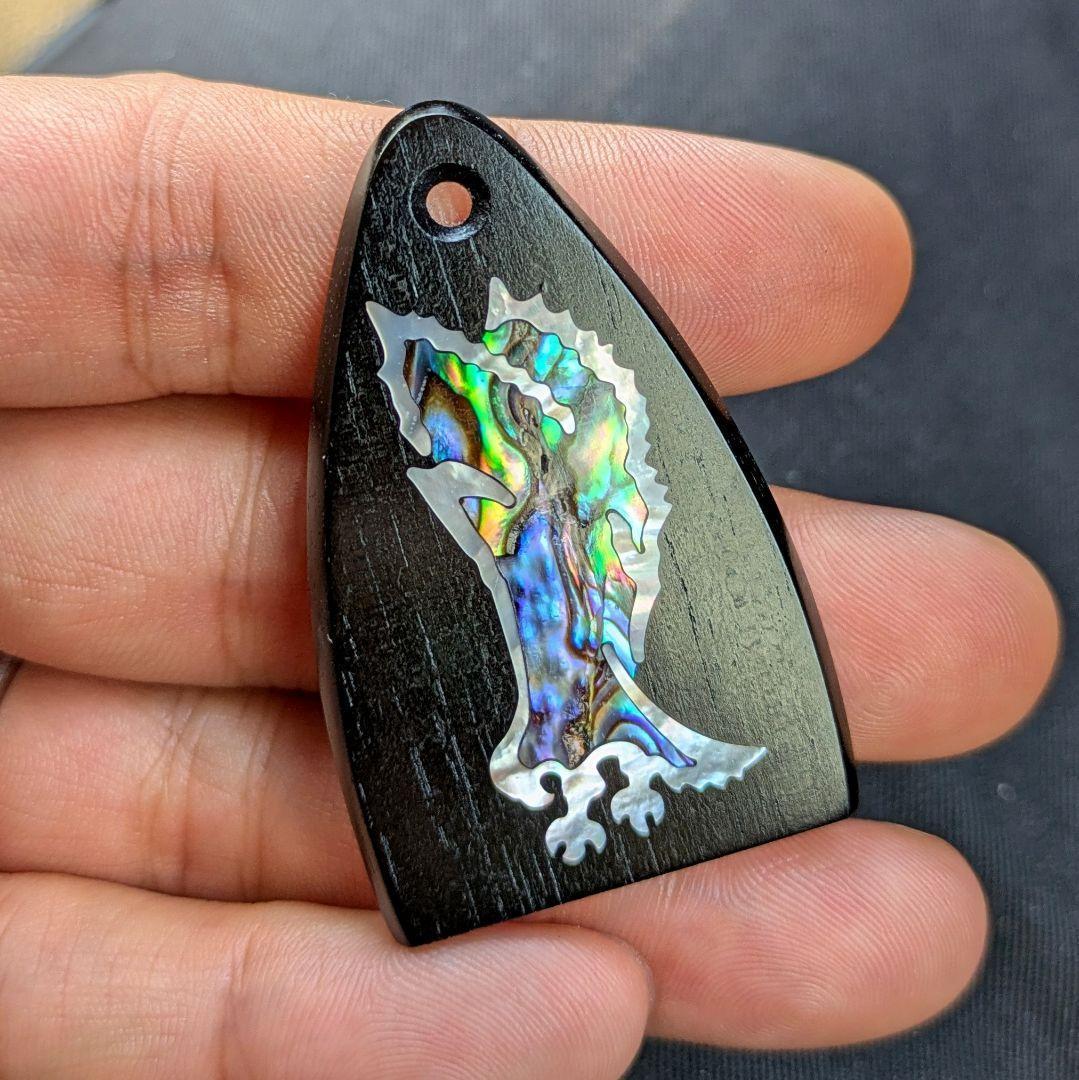 PRS　エボニー製　フレームドイーグル トラスロッドカバー　RENSPOWM