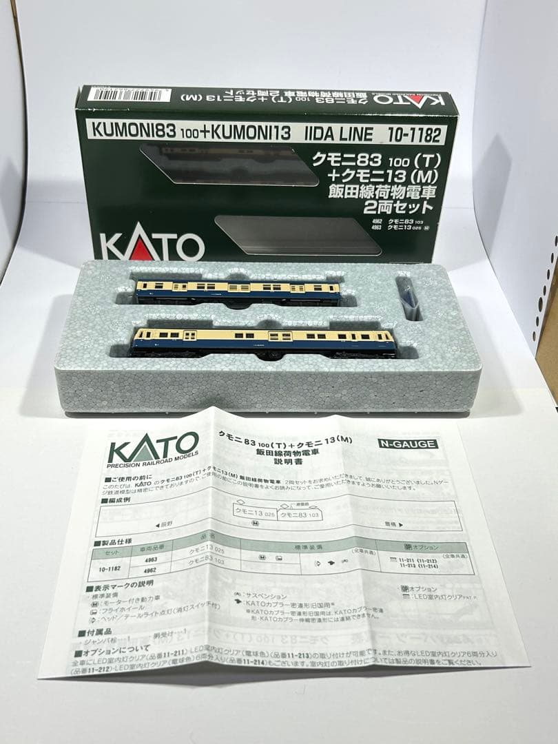 KATO 飯田線貨物電車2両セット クモニ83 100 T+ クモニ13 M