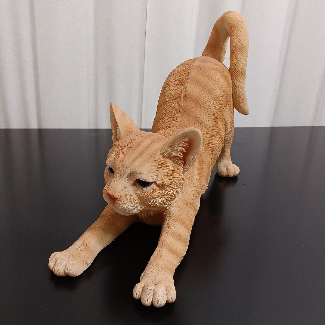 猫 雑貨 ガーデンオブジェ 置物 置き物 茶トラ リアル ネコ ねこ