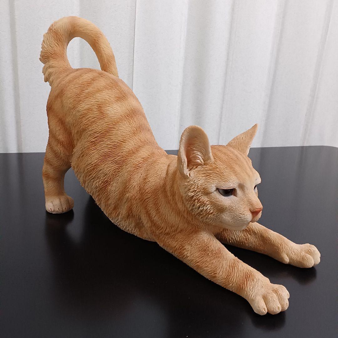 猫 雑貨 ガーデンオブジェ 置物 置き物 茶トラ リアル ネコ ねこ