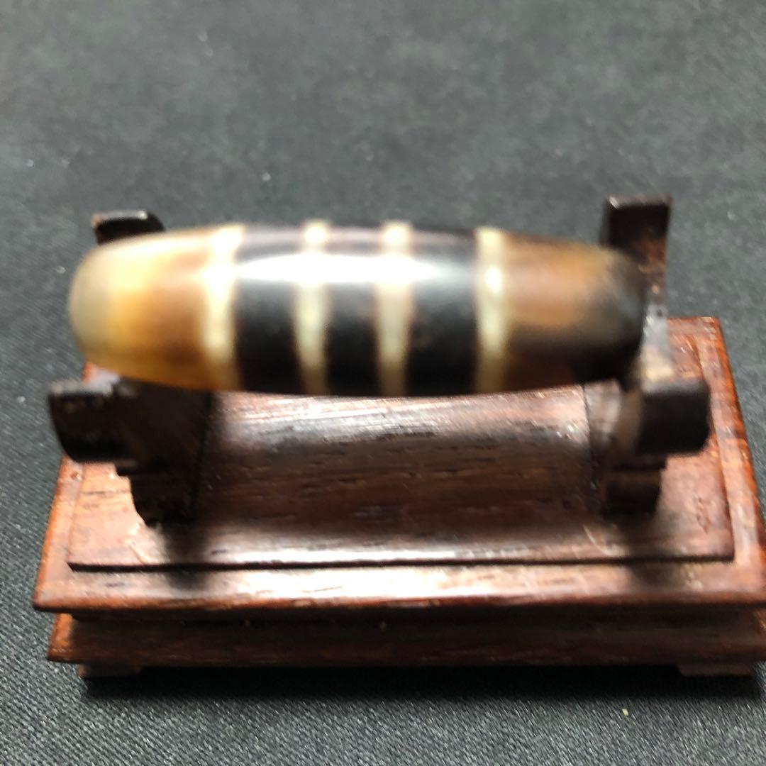 秘蔵風化天珠‼️西蔵老礦古代伝承風化七線天珠