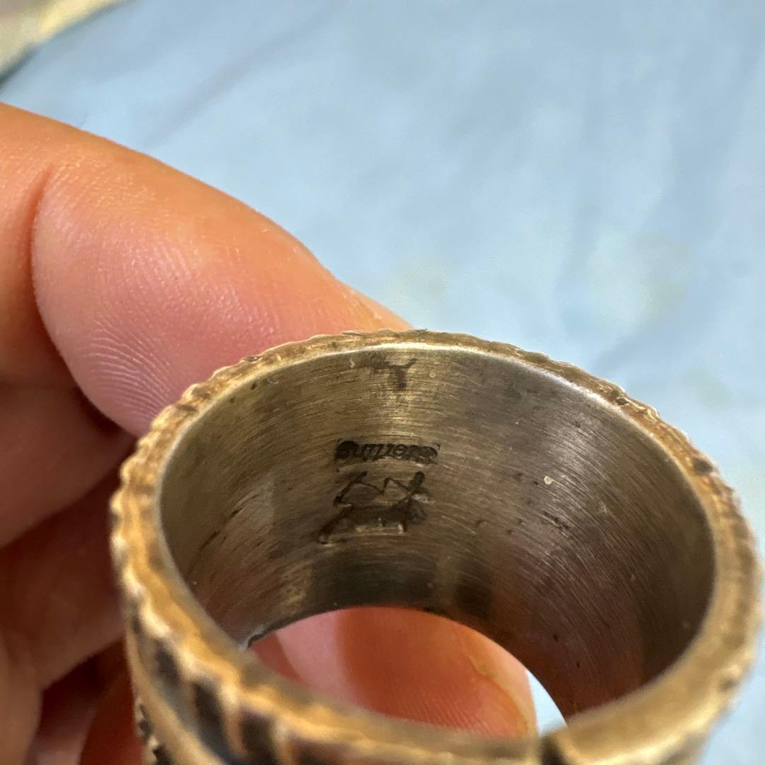 即日配送！値下げ！Navajo 3連チゼルワーク リング 21号