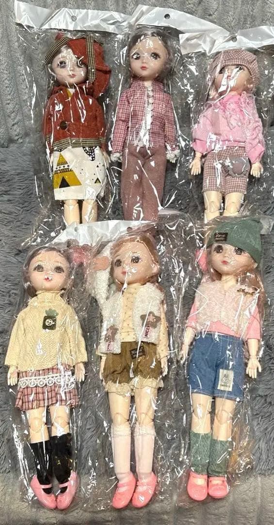 人形 関節可動式 全６種