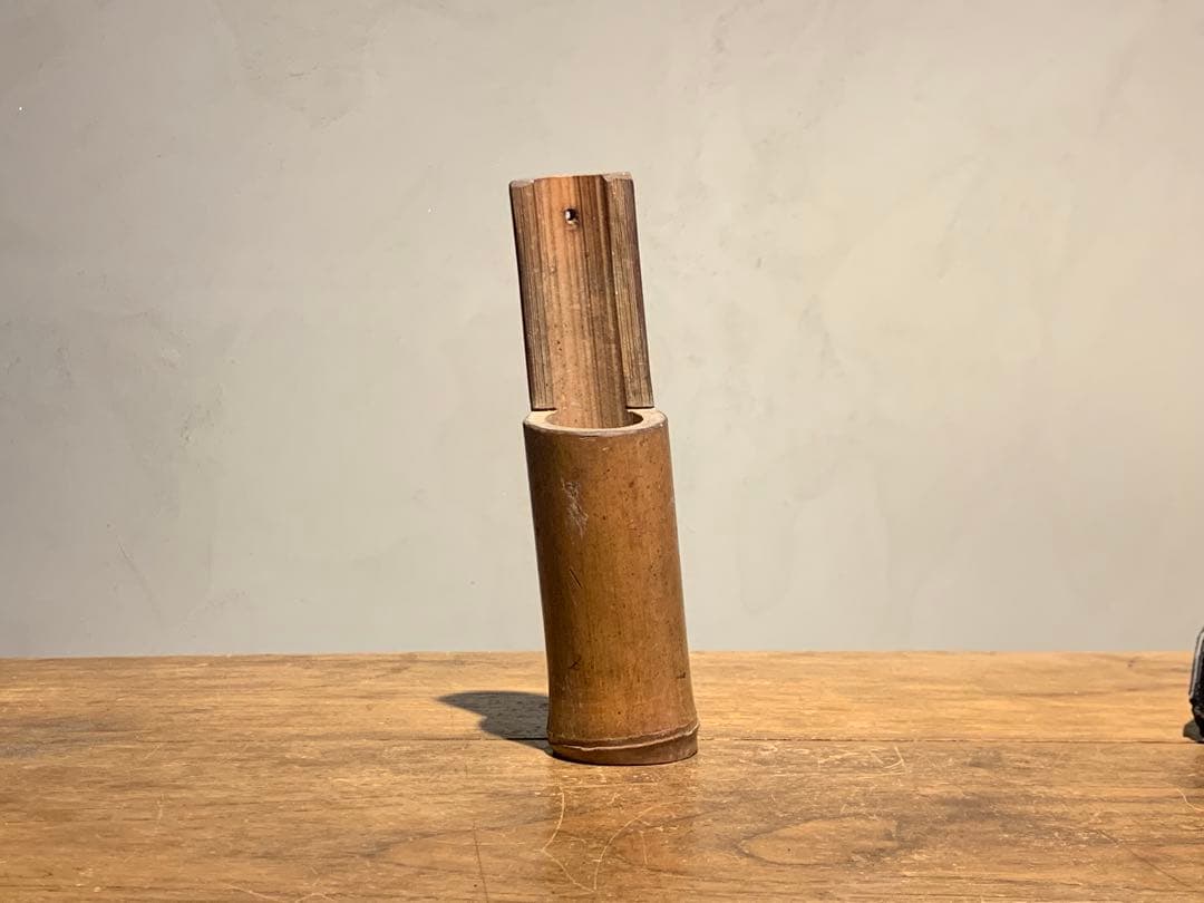 小さな 竹 掛け花入れ 花器 古道具 アンティーク