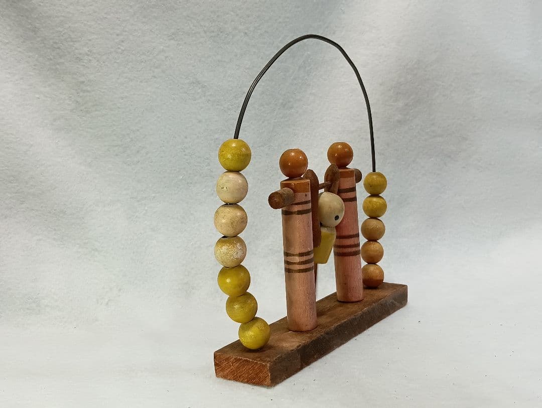 戦前？ 木製 郷土玩具 「鉄棒遊び」 数遊び 知育玩具 昭和 レトロ