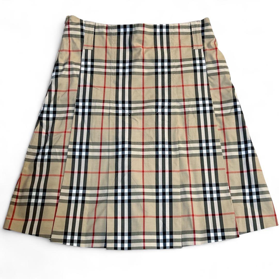 ✨美品✨大きいサイズ バーバリー ボックスプリーツスカート 膝下丈 ノバチェック