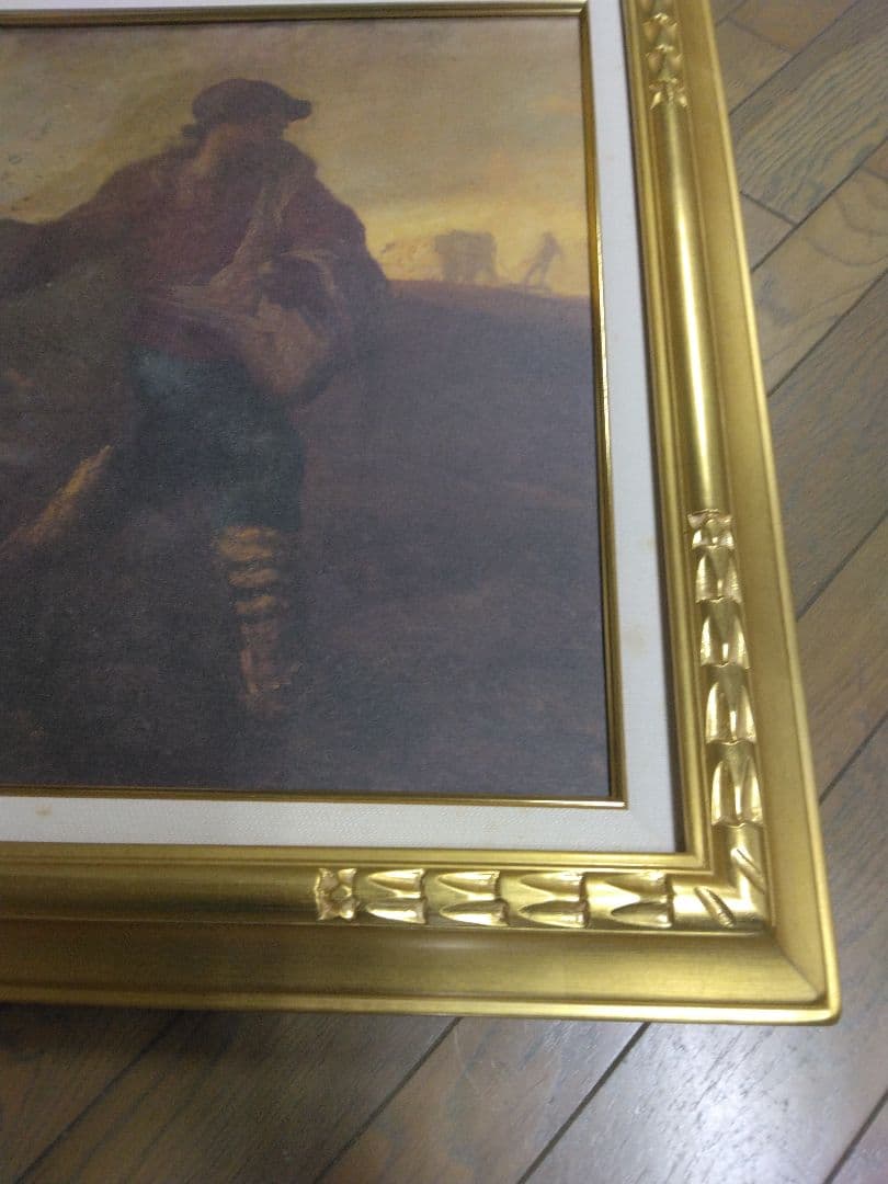 ミレー種をまく人複製キャンバス印刷額装品