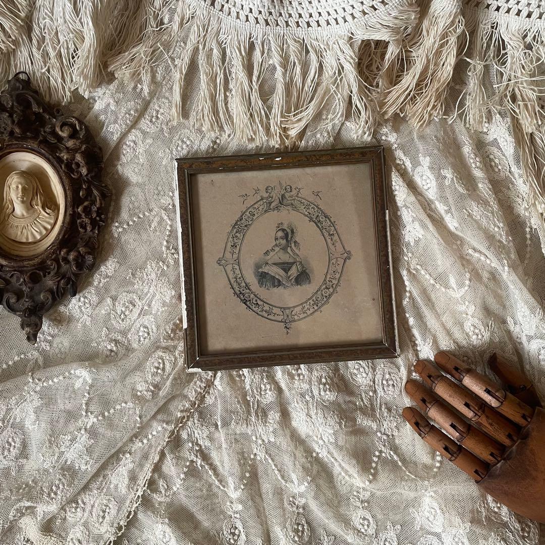 アンティーク女性の肖像画フレーム