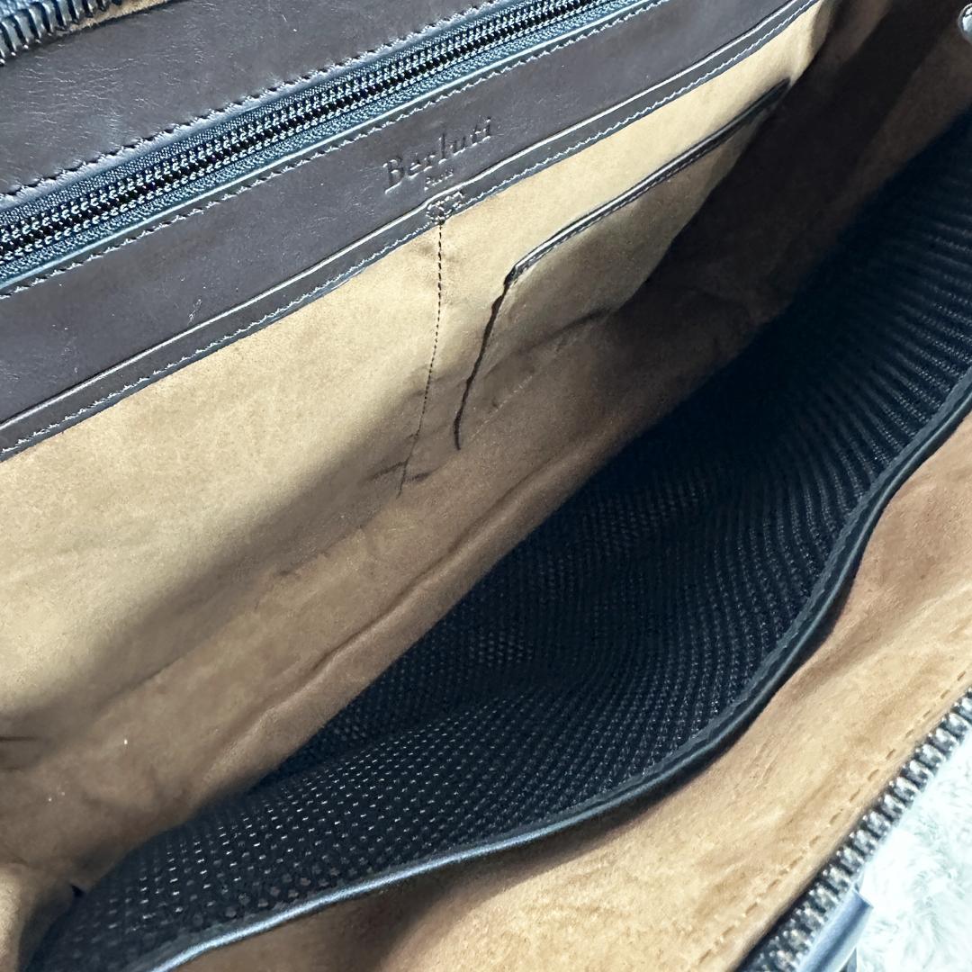 ベルルッティ アンジュール ブラウン ブラック バイカラー ブリーフケース