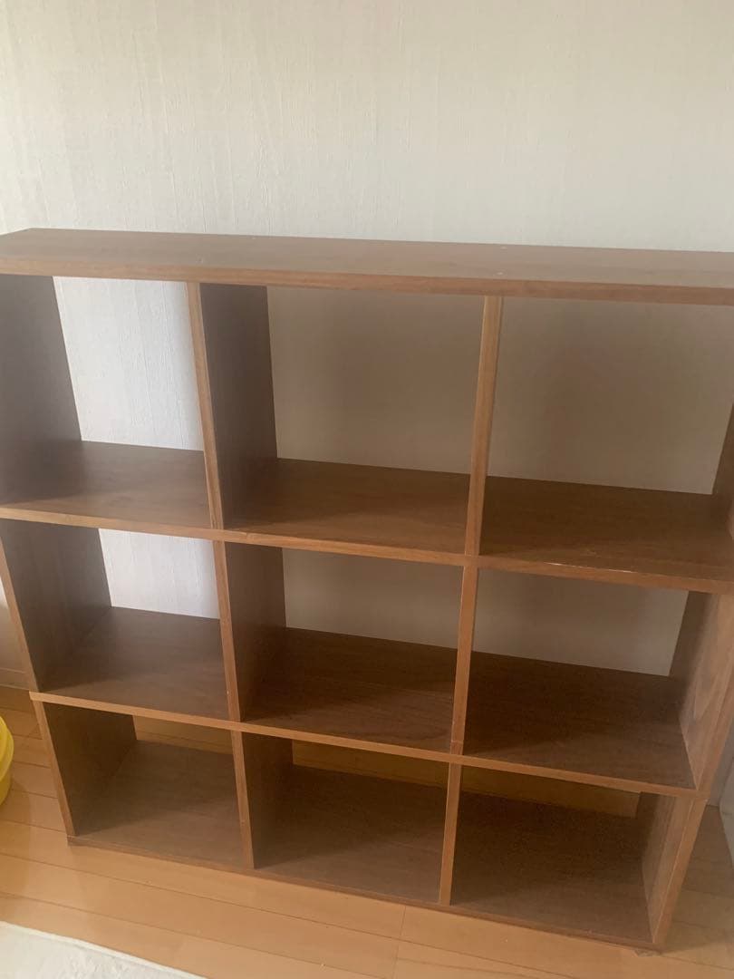 無印　スタッキングシェルフ　３段３列　ウォールナット