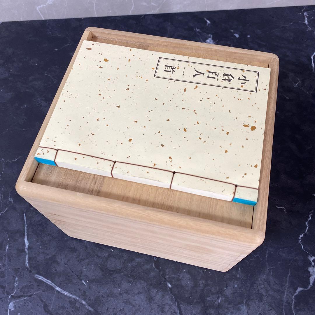 尾形光琳筆　 本金彩本金粉　小倉百人一首　解説書付　大石天狗堂製