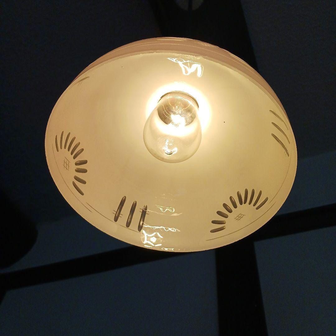 ガラスランプシェード　 アンティーク