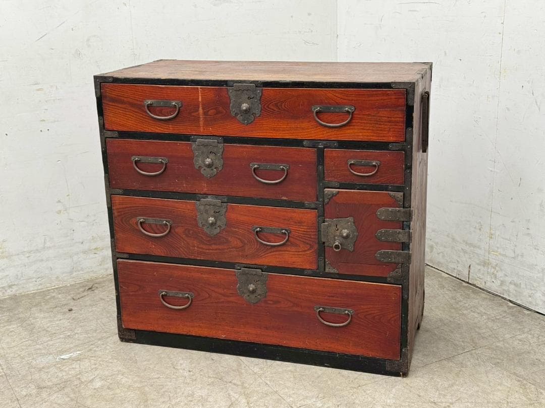 H1364☆時代箪笥 和簞笥 和風キャビネット和家具　アンティーク　昭和レトロ