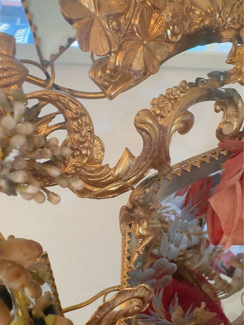 グローブドマリエ　ワックスフラワー　アンティークウエディングオブジェ