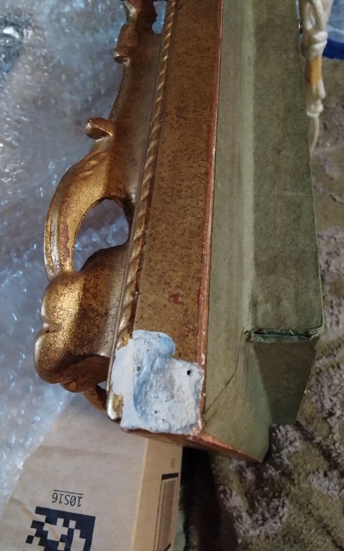 鶴岡義雄　真作油彩キャンバス0号額少し欠け号60万号190万絵18cm14cm