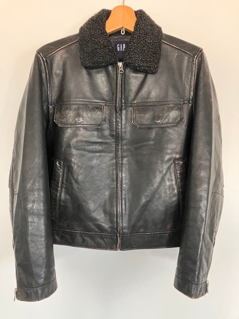 OLD GAP 牛革レザージャケット ボア