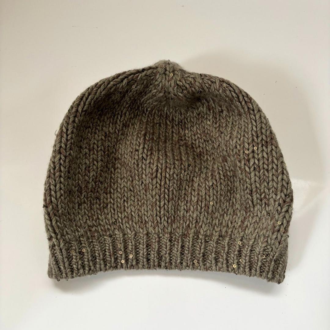 BRUNELLO CUCINELLI カシミヤ スパンコール・ラメ ニット帽
