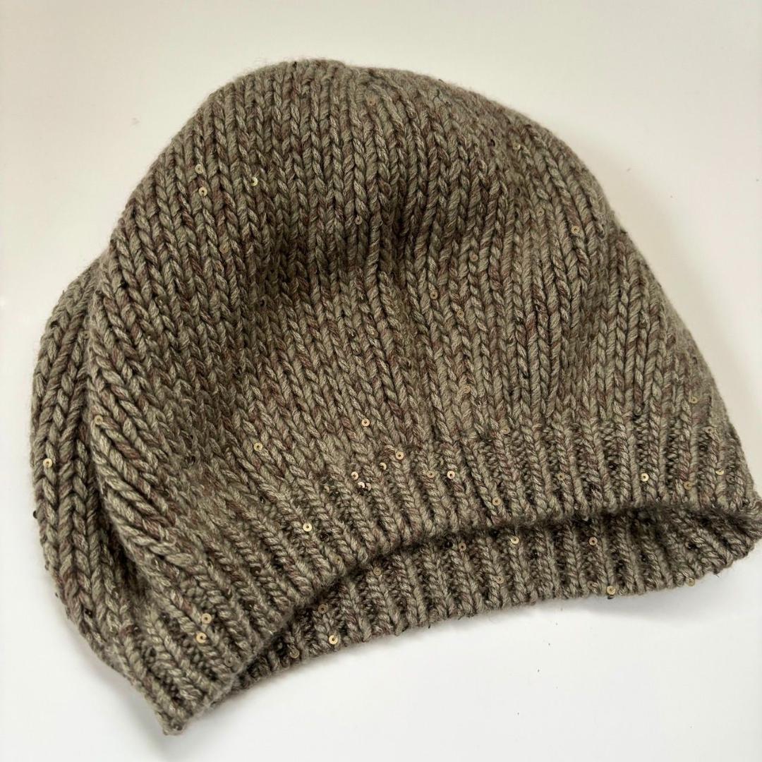 BRUNELLO CUCINELLI カシミヤ スパンコール・ラメ ニット帽