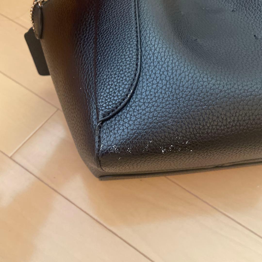 COACH 黒 レザートートバッグ