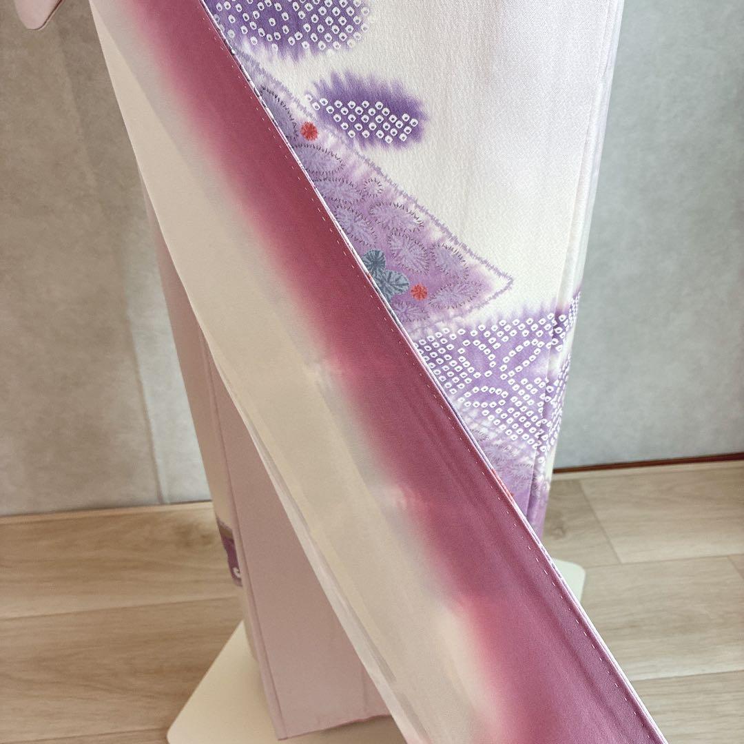 訪問着　フルセット　着物　辻ヶ花　スモールサイズ　Sサイズ　正絹　淡彩の華　G3