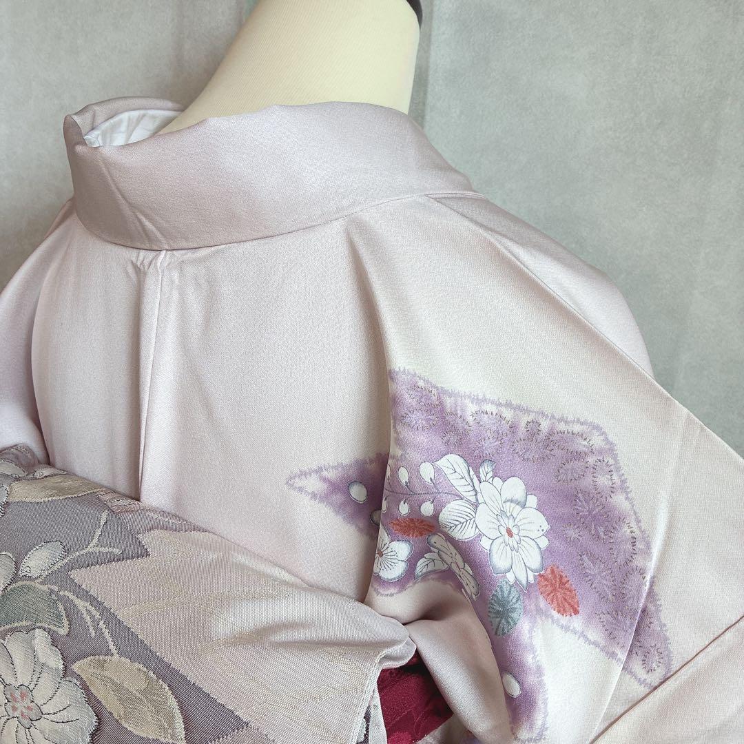 訪問着　フルセット　着物　辻ヶ花　スモールサイズ　Sサイズ　正絹　淡彩の華　G3