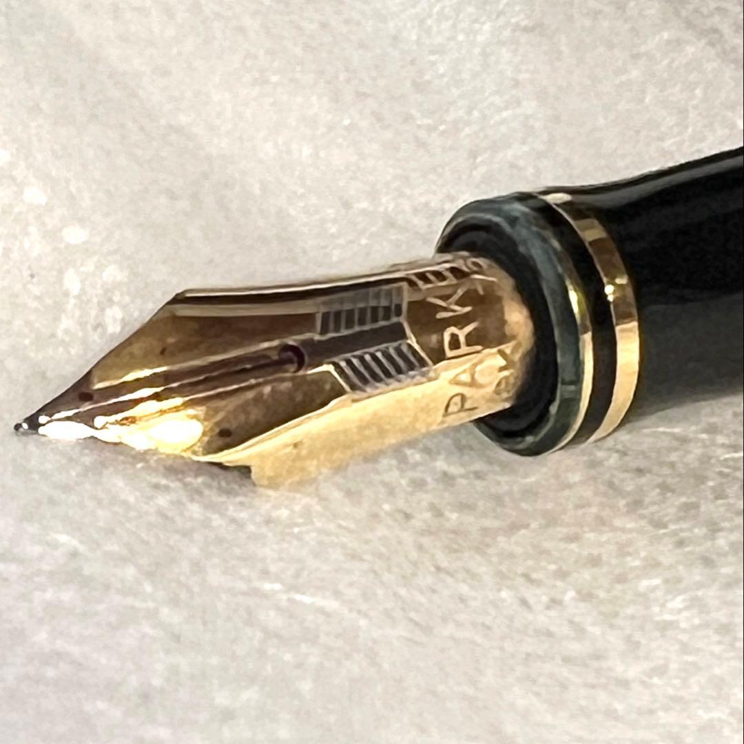 [希少NHK刻印]PARKER デュオフォールド　k18 マーブルグリーン