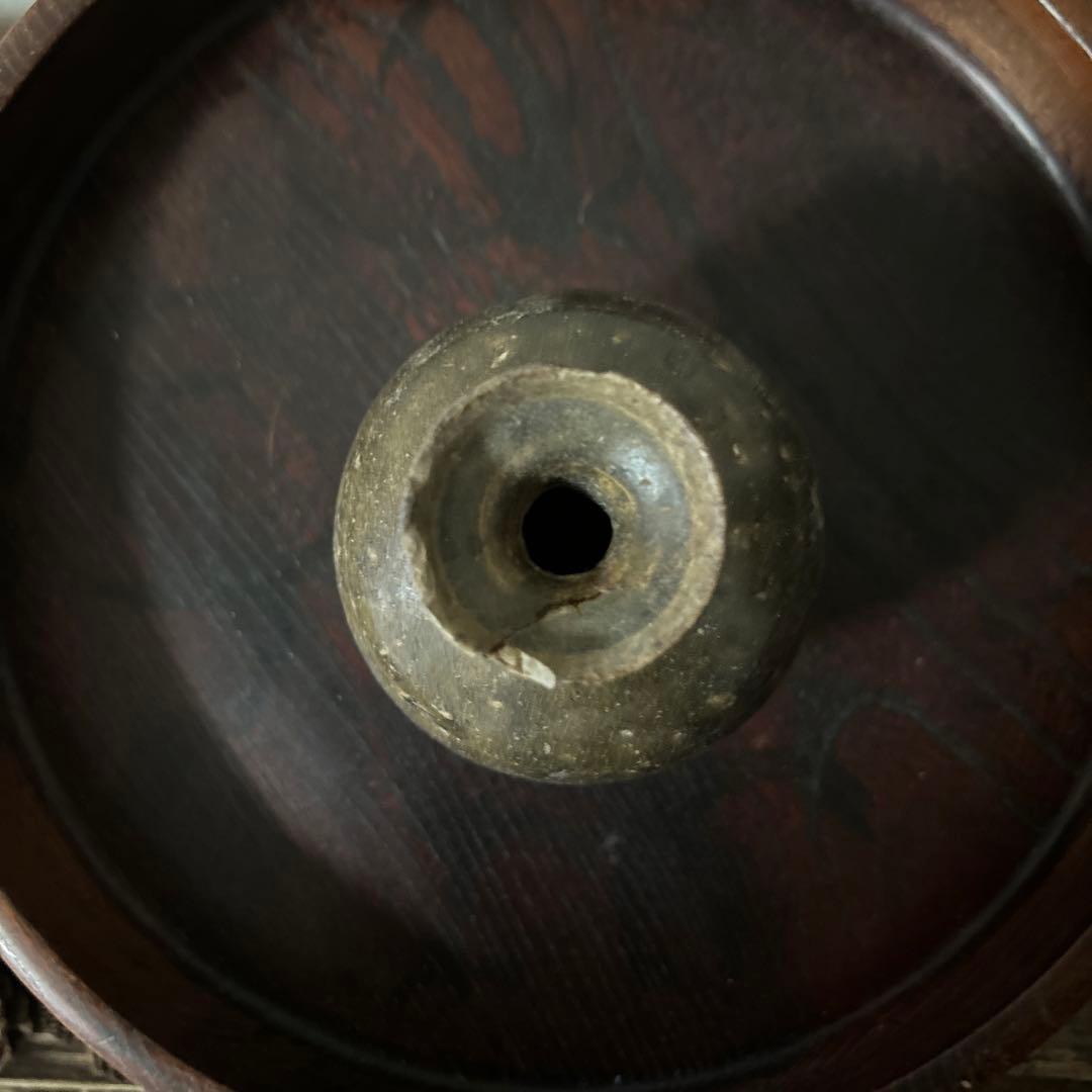 高麗〜李朝徳利　古道具　花入　飴釉　茶道具　アンティーク　骨董品　酒器　一輪挿し